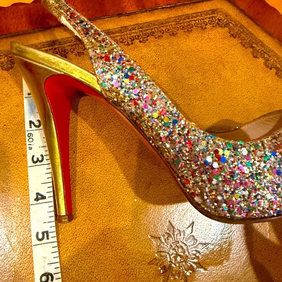 CHRISTIAN LOUBOUTIN 
Glitter No Prive 120 Pumps size 38 UK 4” Heel MSRP $895 - Picture 12 of 15